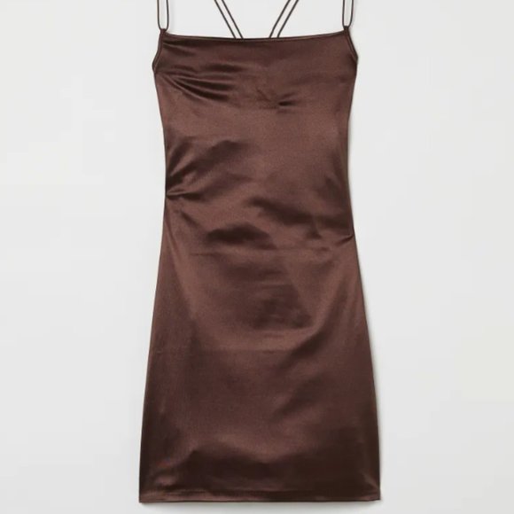 SOLD! Brown Fitted Dress - Picture 3 of 4